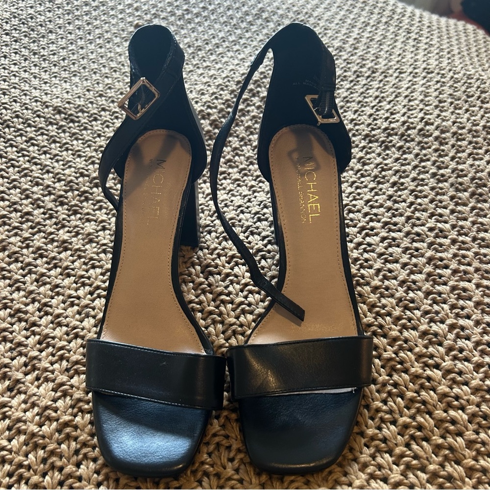 Michael Shannon Black Strappy Heels